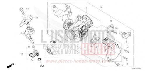 CORPS DE PAPILLON/INJECTEUR DE CARBURANT NSS350AR de 2024